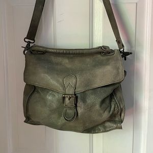 Green Leather Crossbody
